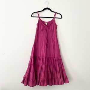 Odille Anthropologie Bossa Nova Raspberry Magenta Cotton Dress Women's Size 0